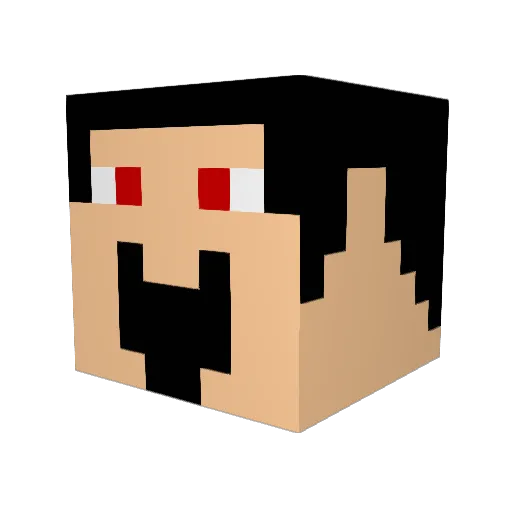 kiryuu2 Minecraft avatar head, 3D render