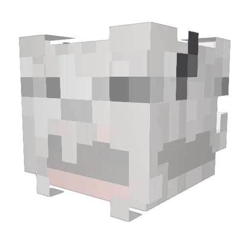 kiryuuikari Minecraft avatar head, 3D render