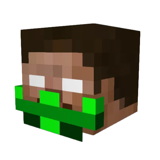 kisa_ru Minecraft avatar head, 3D render