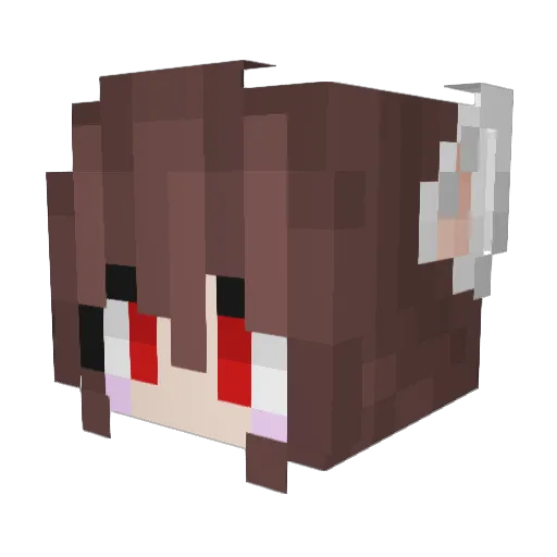 kisachka Minecraft avatar head, 3D render