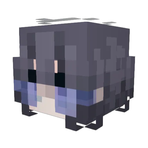 kisakii_ Minecraft avatar head, 3D render
