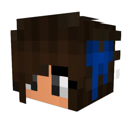 kisamesz Minecraft avatar head, 3D render
