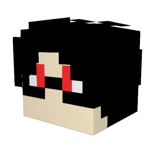kisaragi_kuroko Minecraft avatar head, 3D render