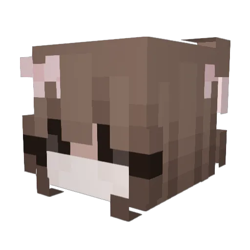 kises Minecraft avatar head, 3D render