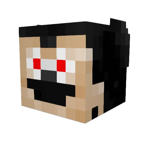 kisestark Minecraft avatar head, 3D render