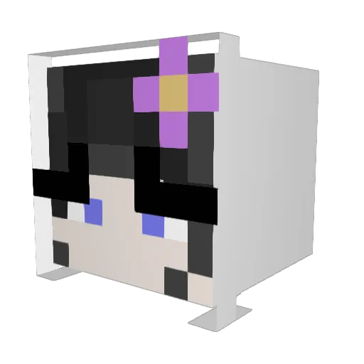 kishaaaaa Minecraft avatar head, 3D render