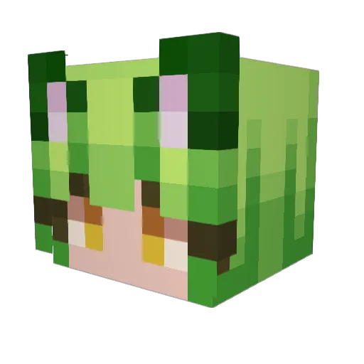 kishishiki Minecraft avatar head, 3D render