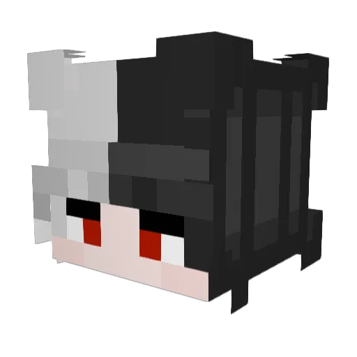 kishisoo Minecraft avatar head, 3D render
