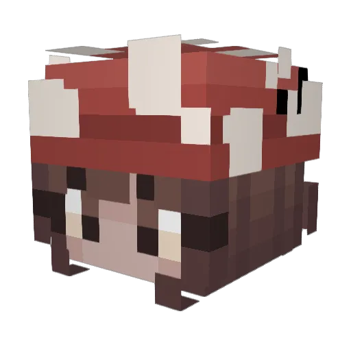 kishty Minecraft avatar head, 3D render