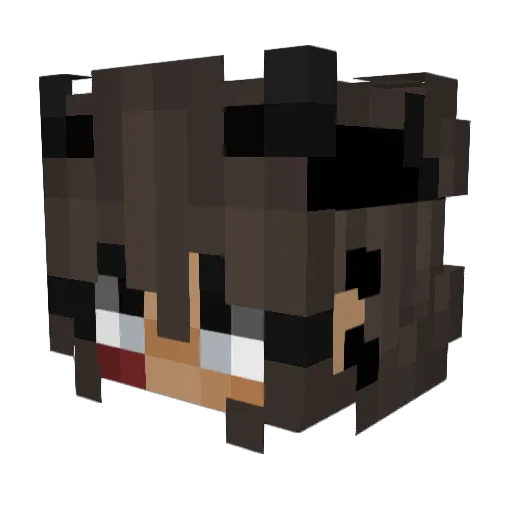 kissiukas Minecraft avatar head, 3D render