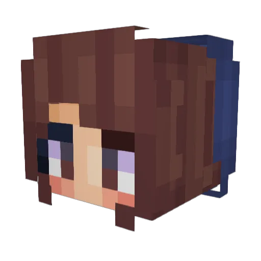 kisski Minecraft avatar head, 3D render