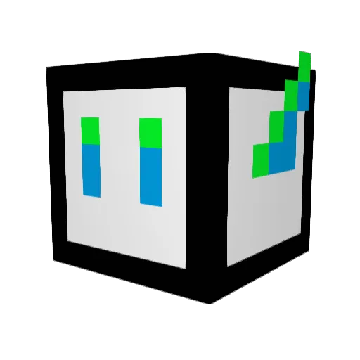 kissof Minecraft avatar head, 3D render