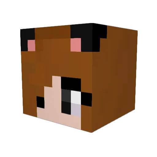 kissofdeath424 Minecraft avatar head, 3D render