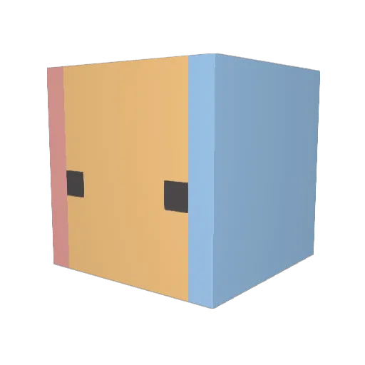 kissyfish Minecraft avatar head, 3D render