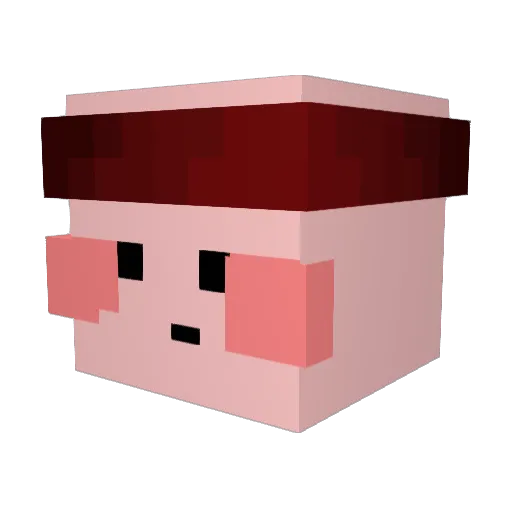 kistov Minecraft avatar head, 3D render
