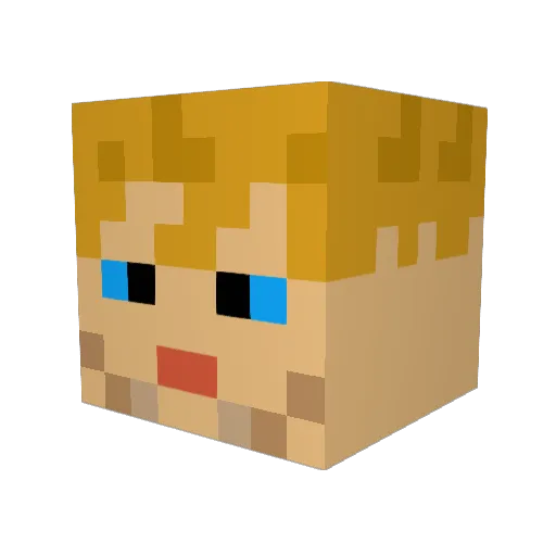 kiswatz Minecraft avatar head, 3D render