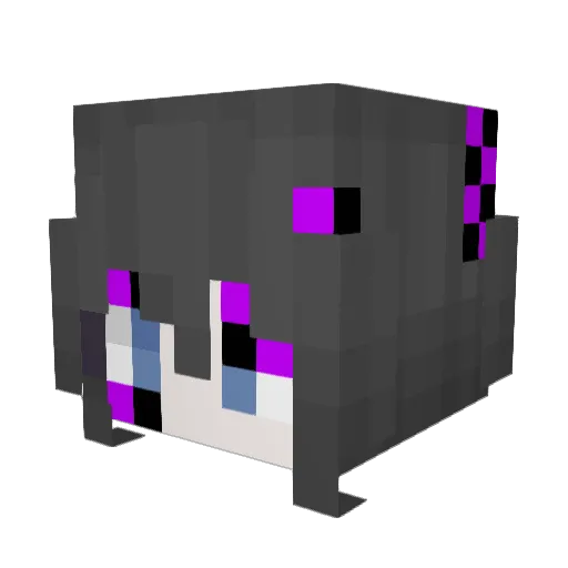 kiswe Minecraft avatar head, 3D render
