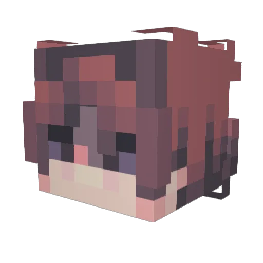 kitapisiran Minecraft avatar head, 3D render