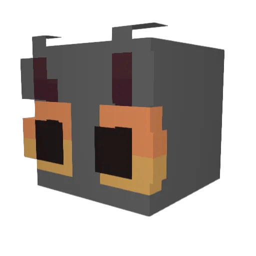 kitcatzin Minecraft avatar head, 3D render
