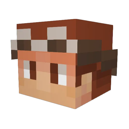 kitch2k Minecraft avatar head, 3D render