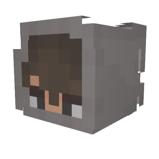 kitchenclear Minecraft avatar head, 3D render