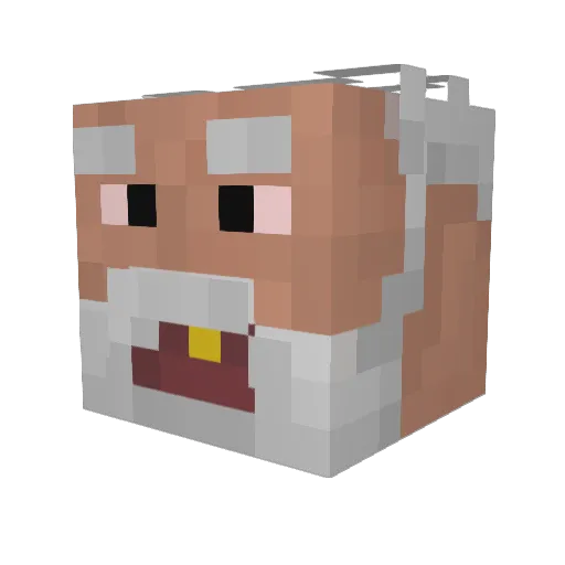 kitchensocks Minecraft avatar head, 3D render