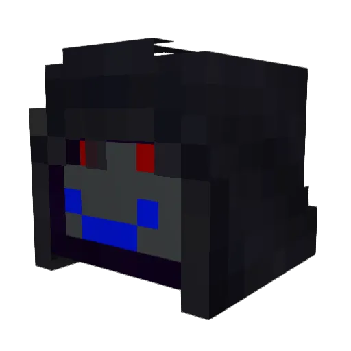 kitcomplexD Minecraft avatar head, 3D render