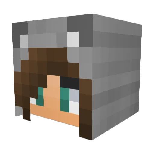kitek4t Minecraft avatar head, 3D render