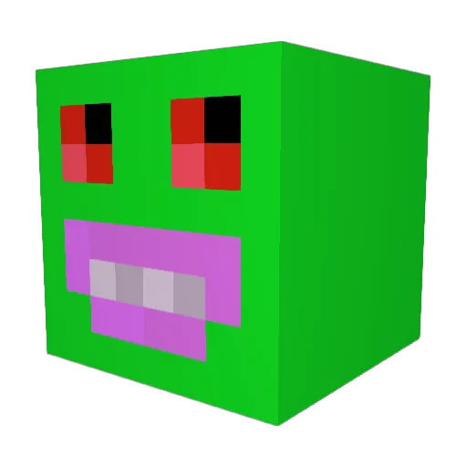 kitekbojowy Minecraft avatar head, 3D render
