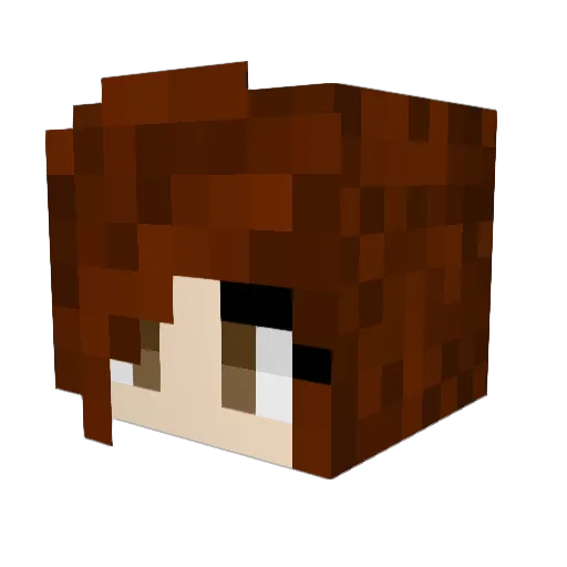 kitenpal Minecraft avatar head, 3D render