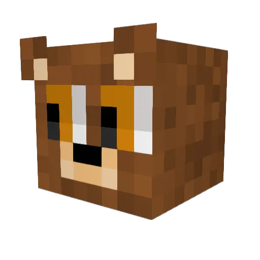 kithoge Minecraft avatar head, 3D render
