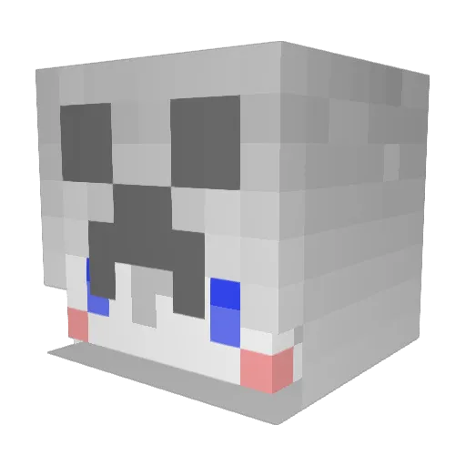 kiti_kin Minecraft avatar head, 3D render