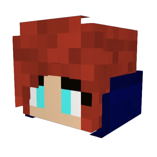 kitiesx3 Minecraft avatar head, 3D render