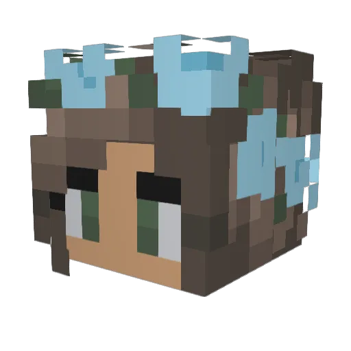 kitkat0717 Minecraft avatar head, 3D render
