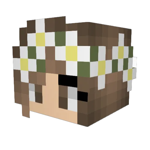 kitkat123ii Minecraft avatar head, 3D render