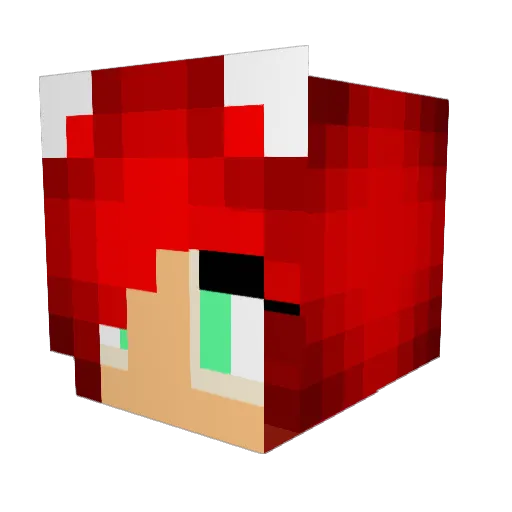 kitkatattack Minecraft avatar head, 3D render