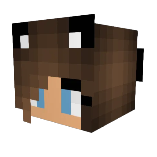 kitkatkat2 Minecraft avatar head, 3D render