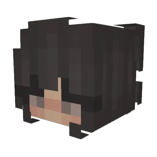 kitkatmiso Minecraft avatar head, 3D render