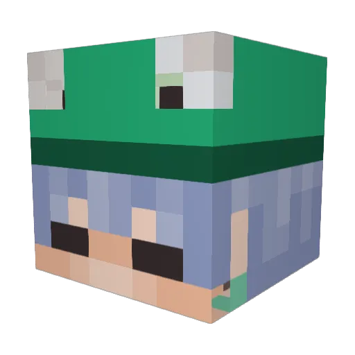 kitkatsheep Minecraft avatar head, 3D render