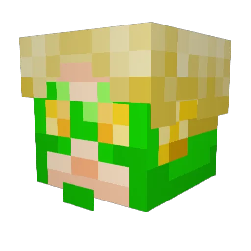 kitmarloweki Minecraft avatar head, 3D render