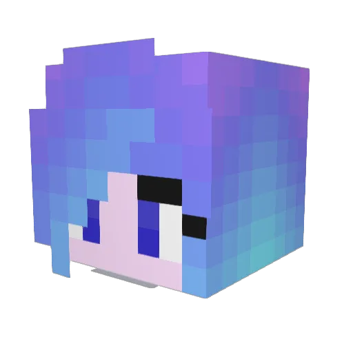 kitnal Minecraft avatar head, 3D render