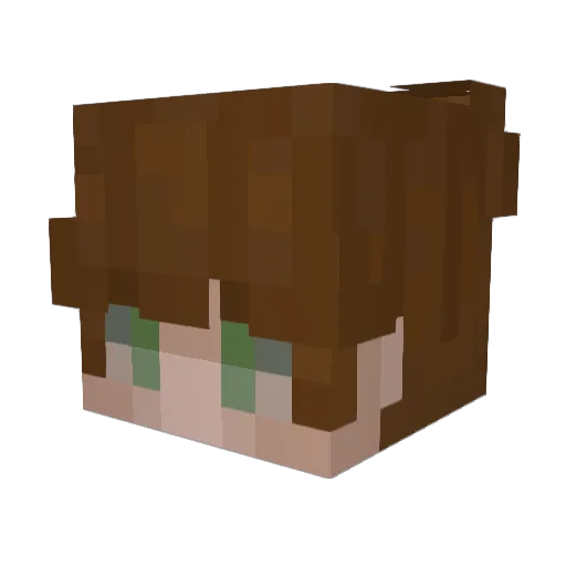 kito_D_yu Minecraft avatar head, 3D render