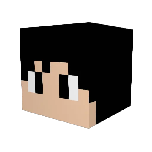 kitocraft Minecraft avatar head, 3D render