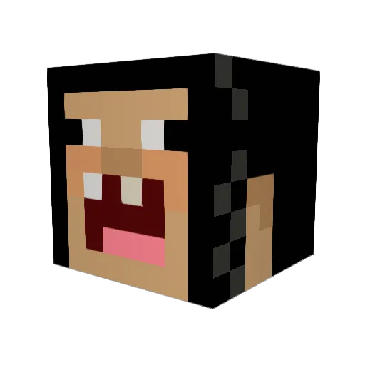 kitoloco Minecraft avatar head, 3D render