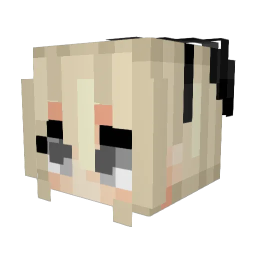 kitovita Minecraft avatar head, 3D render