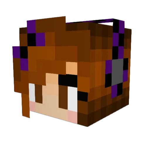 kitrixx Minecraft avatar head, 3D render