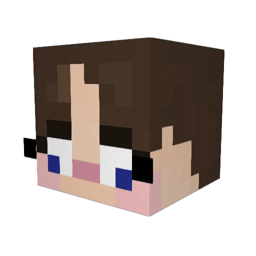 kitschipsum Minecraft avatar head, 3D render