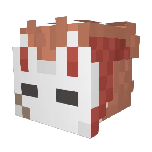 kitsune845 Minecraft avatar head, 3D render