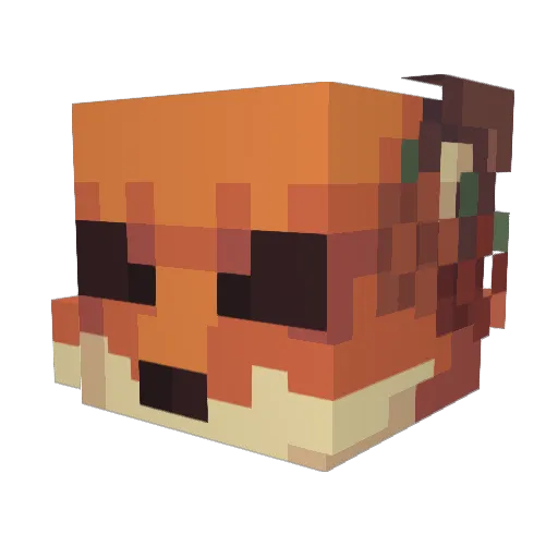 kitsuneGame Minecraft avatar head, 3D render