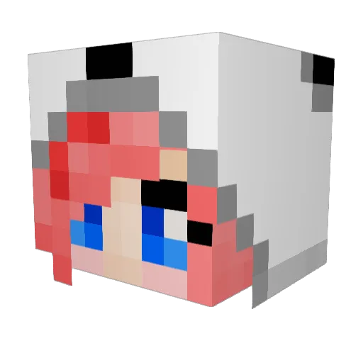 kitsune_kiki Minecraft avatar head, 3D render